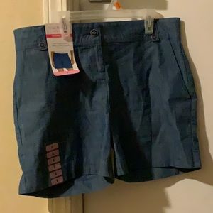 Denim colored shorts